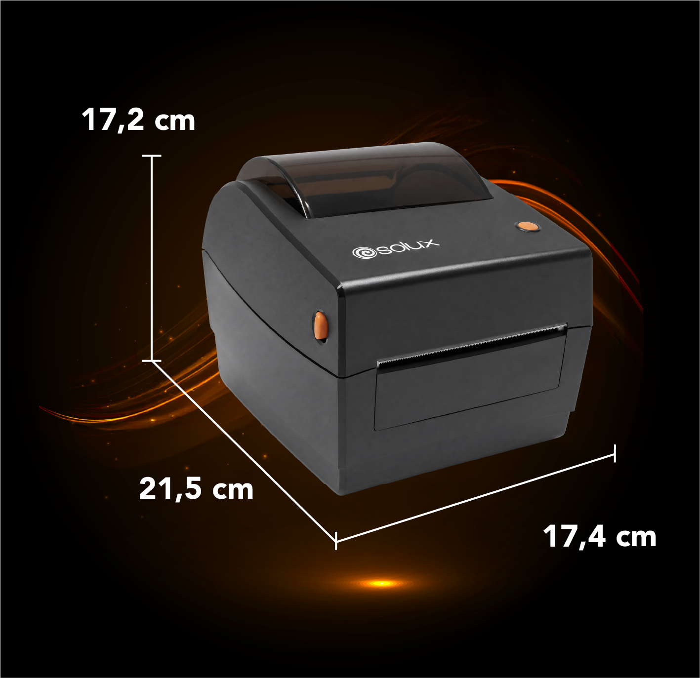 Dimensiones de la impresora de etiquetas tlp 410 marca solux